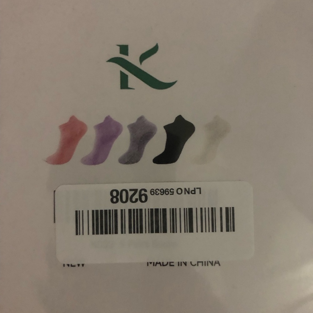 Non-Slip Ankle Socks - 6-Pack (White, Black, Pink, Gray, Lavender) - Picture 7 of 9